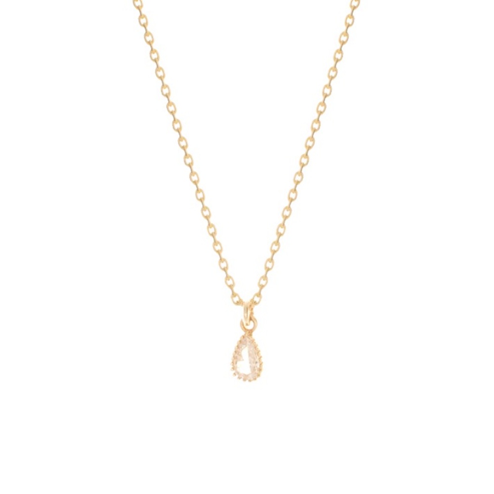 New! GOLD PLATED ZIRCON DROP NECKLACE